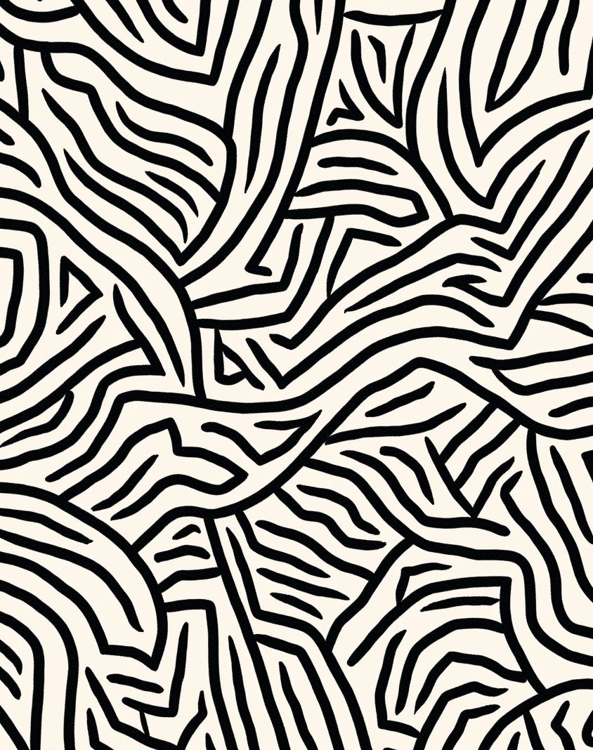 Bold Abstract Line Art Rug