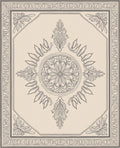 Elegant Floral Medallion Bordered Design Rug