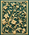 Elegant Floral Vine Pattern Rug