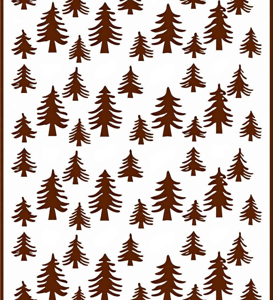 Brown Pine Forest Scatter Rug