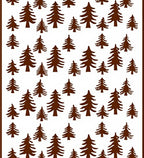 Brown Pine Forest Scatter Rug