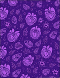 Purple Floral Leaf Pattern Design Rug