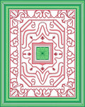 Geometric Floral Vine Pattern Rug