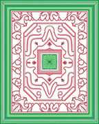 Geometric Floral Vine Pattern Rug