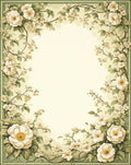 Elegant Vintage Botanical Floral Design Rug