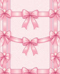 Pink Ribbon Bow Pattern Design Rug