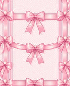 Pink Ribbon Bow Pattern Design Rug