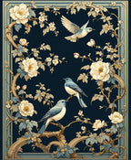 Birds and Floral Garden Pattern Rug
