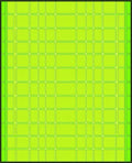 Luminous Lime Green Geometric Grid Rug