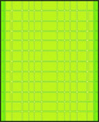 Luminous Lime Green Geometric Grid Rug