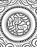 Abstract Lined Mandala Pattern Rug