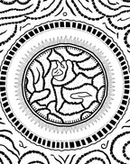 Abstract Lined Mandala Pattern Rug