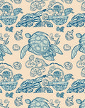 Blue Turtle Nautical Motif Rug