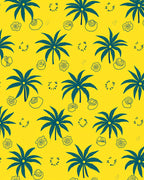 Tropical Palm Tree Flower Pattern Rug