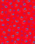 Vibrant Abstract Red Leopard Pattern Rug