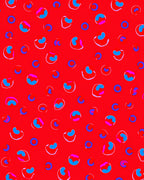 Vibrant Abstract Red Leopard Pattern Rug