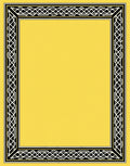 Black White Geometric Border Rug