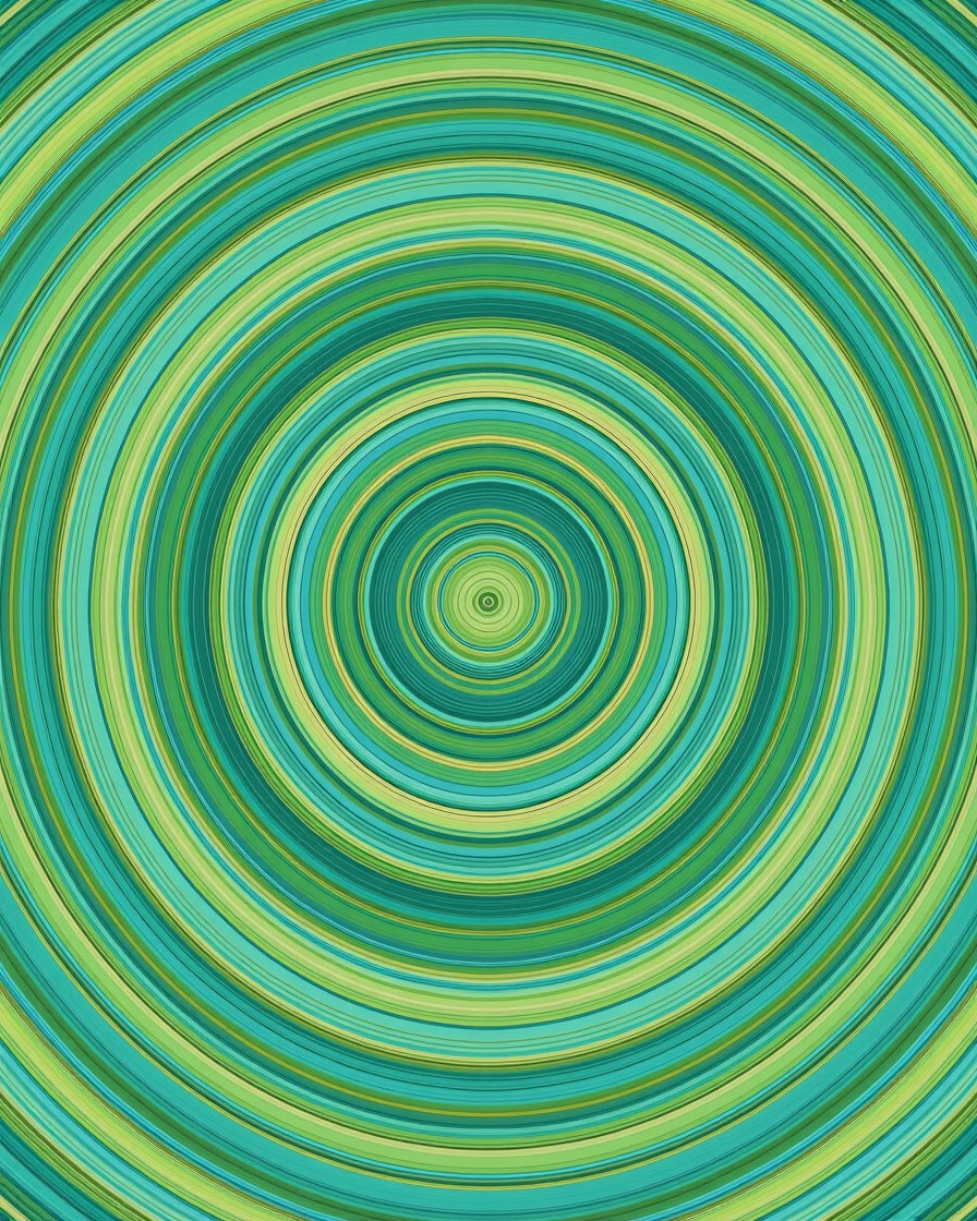 Concentric Circles Geometric Rug