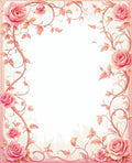 Pink Floral Vines Patterned Rug
