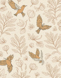 Whimsical Birds and Blooming Branches Pattern Rug