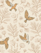 Whimsical Birds and Blooming Branches Pattern Rug