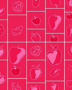 Pink Apple Sketch Pattern Rug