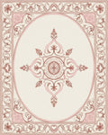 Antique Floral Scrollwork Medallion Rug