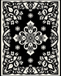 Ornate Floral And Leaf Pattern Rug