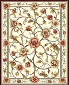 Ornate Floral Vine In Cream Rug