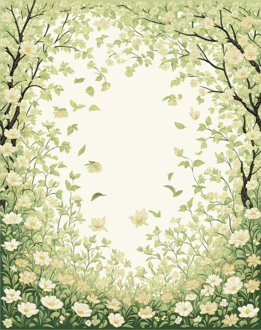 Spring Blossom Garden Pattern Rug