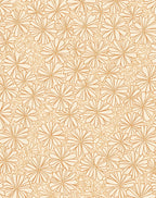 Outline Petal Patterned Warm Orange Rug