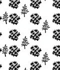 Black Pine Grove Minimalist Rug