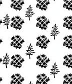 Black Pine Grove Minimalist Rug