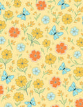 Whimsical Butterflies Flowers Pattern Rug