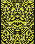 Vibrant Yellow Zebra Stripe Abstract Rug