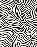 Bold Black White Abstract Lines Rug