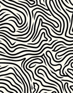 Bold Black White Abstract Lines Rug