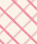 Pink Striped Diagonal Line Pattern Rug