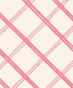 Pink Striped Diagonal Line Pattern Rug