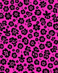 Bold Black Floral Print Rug