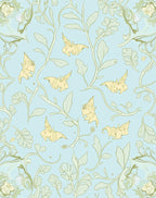 Floral Garden Whimsical Butterfly Pattern Rug