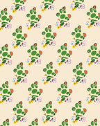 Playful Green Dot Leaf Pattern Rug