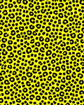 Bright Yellow Black Animal Print Rug
