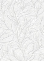 Minimalist Leaf Vine Contour Pattern Rug