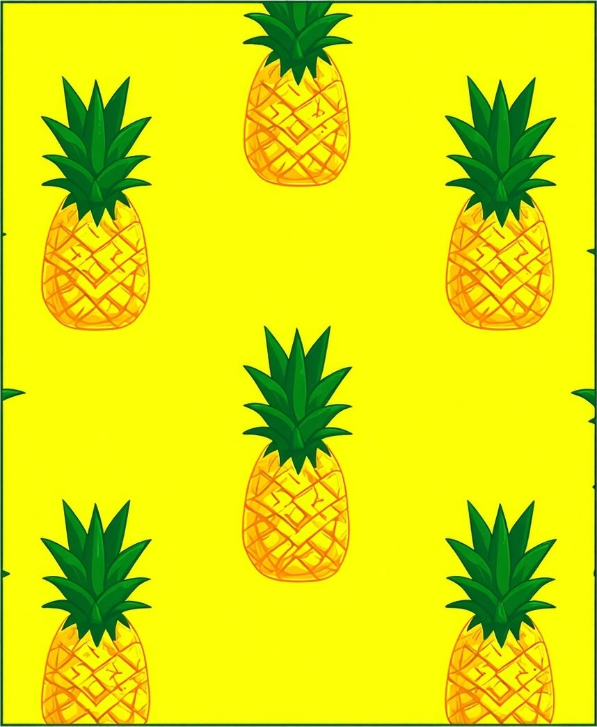 Yellow Pineapple Pattern Design Rug