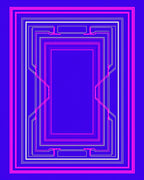 Modern Rectangular Line Art Rug