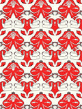 Red Floral Symmetry Pattern Rug