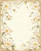 Elegant Floral Lotus Vine Pattern Rug