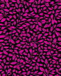 Hot Pink Floral Vines Pattern Rug