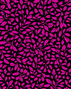 Hot Pink Floral Vines Pattern Rug